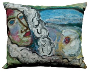 Empörung über Modigliani - Blaue Augen mit Tür