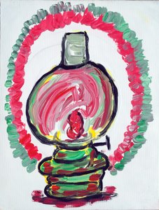 Rotes Lichtlampe
