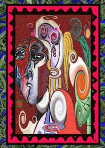 Du drehst gerahmte Picassiani 2002, 2002