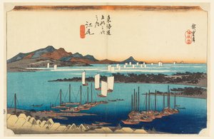 Ejiri, Blick über Mio-no-Matsu-bara, in Die Dreiundfünfzig Stationen der Tokaido-Straße (Tokaido Gojusan Tsugi-no Uchi)
