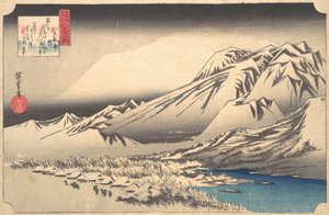 Abendschnee auf dem Berg Hira, 19. Jahrhundert