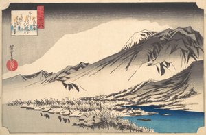 Abendschnee auf dem Berg Hira, ca. 1832 von Ando Hiroshige