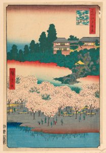 Blumenpavillon, Dango-Hügel, Sendagi, aus der Serie "Hundert berühmte Ansichten von Edo" von Ando Hiroshige