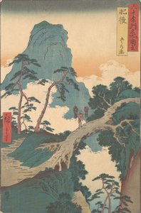 Goka no Sho, Provinz Higo, aus der Serie Ansichten berühmter Orte in den Sechzig-odd Provinzen, ca. 1853 von Ando Hiroshige