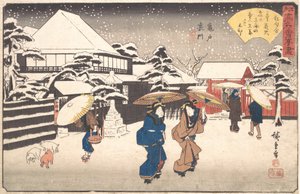 Kameido Uramon Tama-ya, ca. 1840 von Ando Hiroshige
