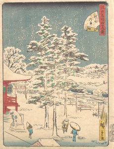 Kanda-Tempel Schnee, 1861
