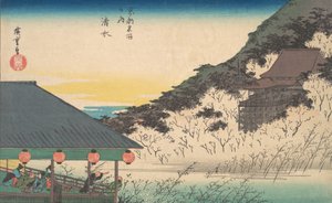 Kiyomizu-Tempel, aus der Serie Berühmte Ansichten von Kyoto, ca. 1834