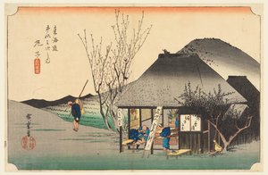 Mariko-Teestube, in Die dreiundfünfzig Stationen der Tokaido-Straße