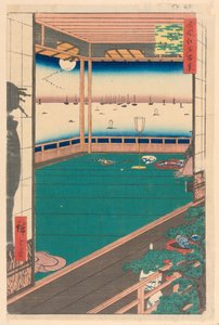 Mondkap (Tsuki-no-misaki) aus der Serie Einhundert berühmte Ansichten von Edo von Ando Hiroshige