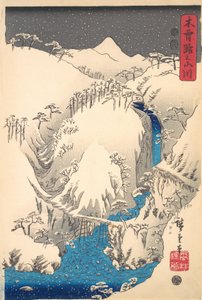 Berge und Flüsse entlang des Kisokaido, ca. 1930er Jahre von Ando Hiroshige