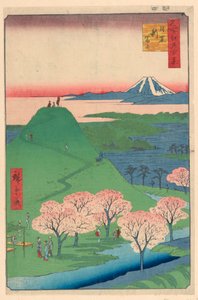 Neuer Fuji, Meguro aus der Serie Einhundert berühmte Ansichten von Edo von Ando Hiroshige