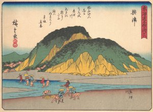 Okitsu, aus der Serie Die dreiundfünfzig Stationen der Tokaido-Straße, frühes 20. Jahrhundert von Ando Hiroshige