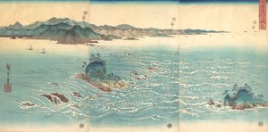 Stromschnellen bei Naruto, 1857 von Ando Hiroshige