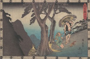 Sadakuro droht Yoichibei zu töten, ca. 1840 von Ando Hiroshige