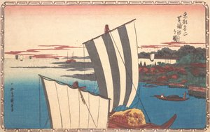 Muschelsammeln in Shibaura von Ando Hiroshige