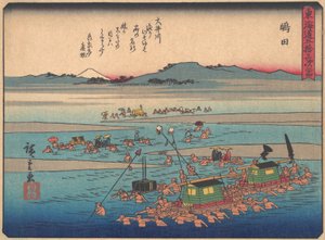 Shimada, aus der Serie Die dreiundfünfzig Stationen der Tokaido-Straße, frühes 20. Jahrhundert von Ando Hiroshige