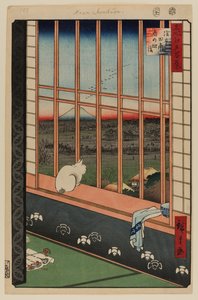 Asakusa-Reisfelder und Torinomachi-Festival von Ando or Utagawa Hiroshige