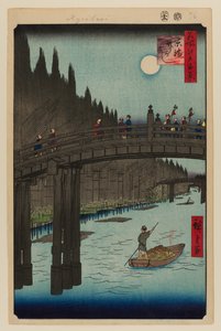 Bambushöfe, Kyobashi-Brücke von Ando or Utagawa Hiroshige