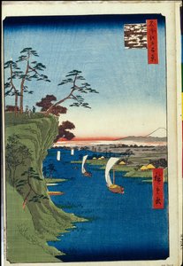 Hundert berühmte Ansichten von Edo: Blick auf Konodai und den Tone-Fluss (1856-1858)