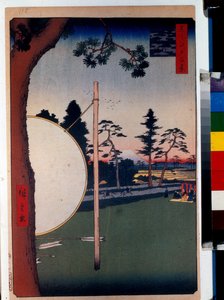 Die Pferderennbahn in Takata, Hundert berühmte Ansichten von Edo von Ando or Utagawa Hiroshige