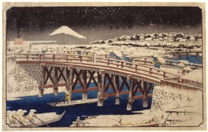 Nihonbashi Im Schnee von Ando or Utagawa Hiroshige