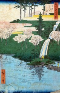 Hundert berühmte Ansichten von Edo; Ansicht des Chiyo am Meguro-Teich von Ando or Utagawa Hiroshige