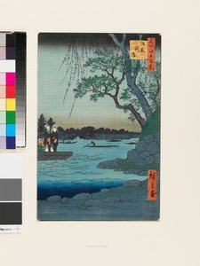 Ufer des Onmaya-Flusses von Ando or Utagawa Hiroshige