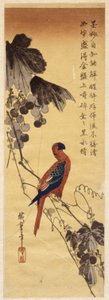 Papagei und Weinreben von Ando or Utagawa Hiroshige