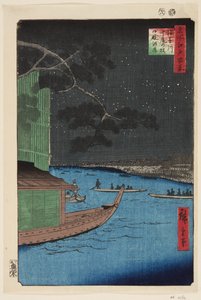 Kiefer des Erfolgs und Oumayagashi, Asakusa-Fluss von Ando or Utagawa Hiroshige