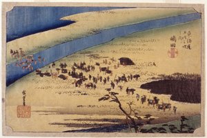 Station 24, Shimada von Ando or Utagawa Hiroshige
