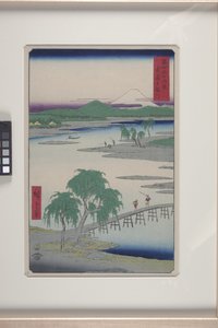Der Tama-Fluss in der Provinz Musashi