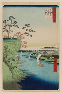 Blick auf Konodai und den Tone-Fluss von Ando or Utagawa Hiroshige