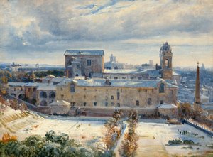 Santa Trinità dei Monti im Schnee von André Giroux
