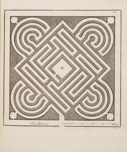 Entwurf für Parterre, aus Theatre des Plans et Jardinages, veröffentlicht 1652