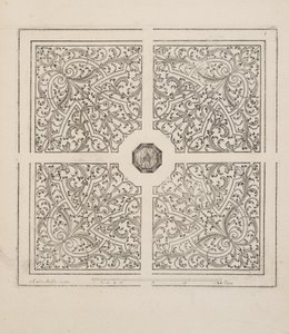 Entwurf für Parterre, aus Theatre des Plans et Jardinages, veröffentlicht 1652 von André Mollet