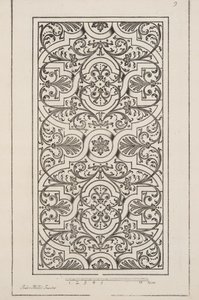 Entwurf für Parterre, aus Theatre des Plans et Jardinages, veröffentlicht 1652 (Gravur)