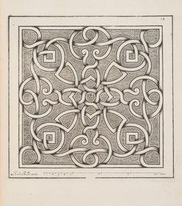 Entwurf für ein Parterre, aus Theatre des Plans et Jardinages, veröffentlicht 1652 von André Mollet