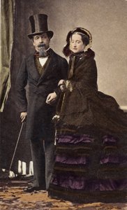 Napoleon III. und Kaiserin Eugenie von Disderi (1819-1889) - circa 1865 - Digitale Kolorierung von Andre Adolphe Eugene Disderi