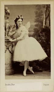 Porträt der Balletttänzerin Marfa Muravyeva 1838-1879 im Ballett Diavolina