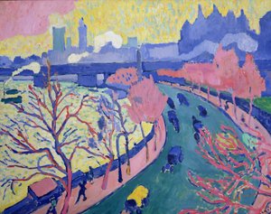 Charing Cross Bridge, um 1906 von Andre Derain