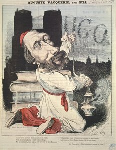 Auguste Vacquerie (1819-95) vom Titelblatt von LEclipse, graviert von Yves & Barret, 3. November 1872