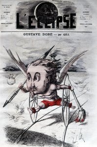 Gustave Doré. Französischer Zeichner und Maler (1832 bis 1883). Karikatur von DeGill. Die Sonnenfinsternis. von Andre Gill