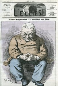 Kleiner Mann lebt noch, Karikatur von Adolphe Thiers (1797-1877), französischer Staatsmann von Andre Gill