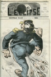 Neuer Pfau, Karikatur von Wilhelm I. (1797-1888), Sieger des Deutsch-Französischen Krieges. Titelblatt in „L