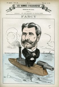 Porträt von Alphonse Farcy (1817-?), französischer Porträtist. Karikatur von Gill, Paris von Andre Gill