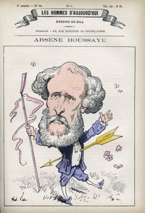Porträt von Arsene Houssaye (1815-1896), französischer Schriftsteller. Karikatur von Gill, Paris von Andre Gill