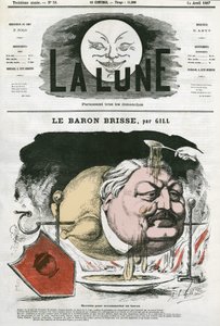 Porträt von Baron Brisse (1813-1876), französischer gastronomischer Journalist von Andre Gill