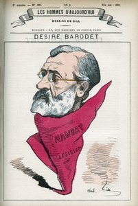 Porträt von Desire Barodet (1823-1906), französischer Lehrer und Politiker, er war Senator der Seine von 1896 bis 1900. Karikatur von Gill, Paris. von Andre Gill