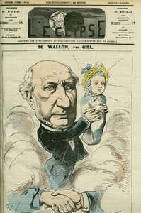 Porträt von Henri Wallon (1812-1904), französischer Historiker und Politiker, gilt als Vater der Republik. Titelblatt in „L