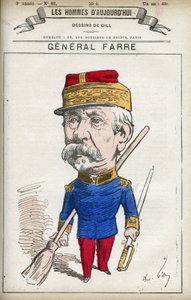 Porträt von Jean Joseph Frederic Albert Farre (1816-1887), französischer Soldat, er wurde 1870 zum General und Kriegsminister ernannt. Karikatur von Gill, Paris.